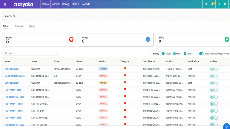 Alerts and Reporting